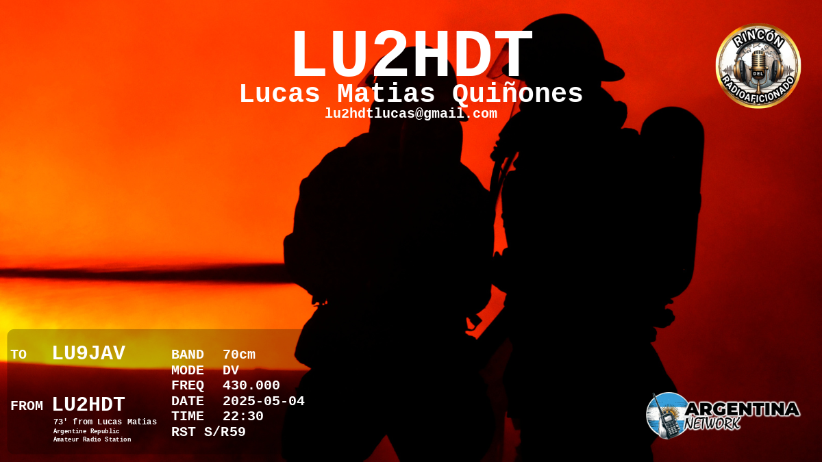 QSL LU9JAV