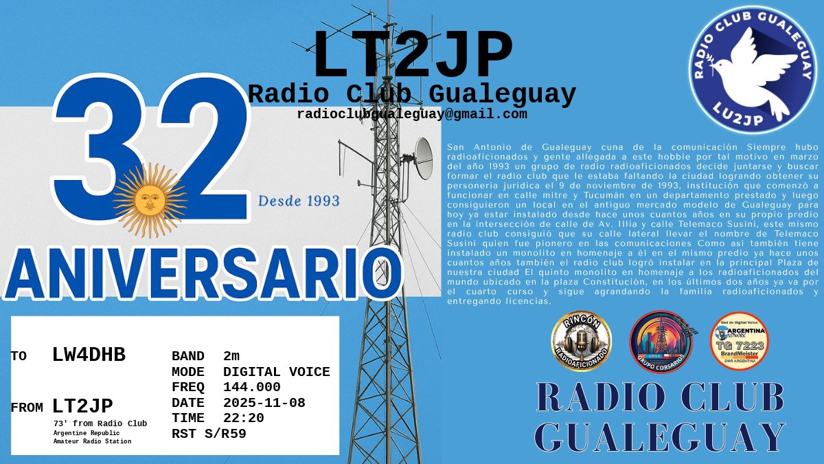 QSL LW4DHB